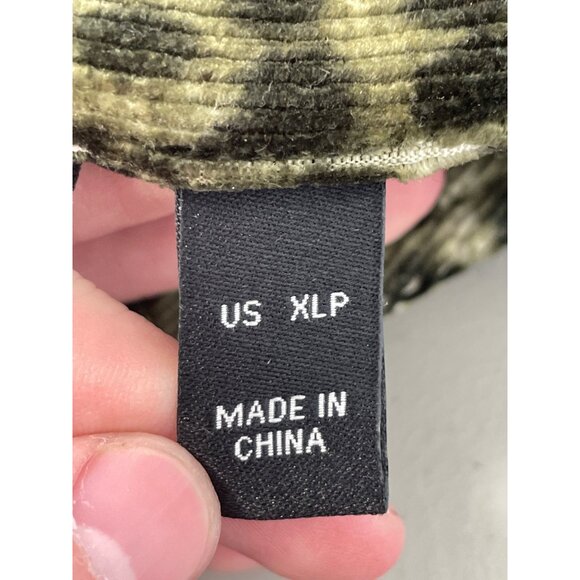 Susan Graver Weekend Petite Plaid Knit Corduroy Tunic Shirt Size XL Hunter Green - Picture 5 of 8